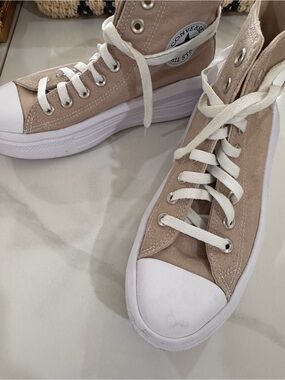 Converse Chuck Taylor Move platform high tops — neutral sand